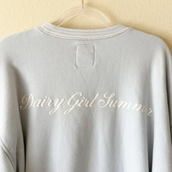 Dairy Boy “Dairy Girl Summer” Oversized Varsity Crewneck Pullover - Picture 10 of 14